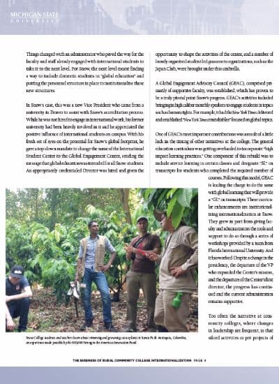 Reporting on Internationalization at Community Colleges: In Case of Snow - The Business of Rural Community College Internationalization thumbnail